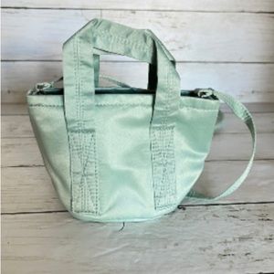 Victorias Secret PINK Satin Mini Bucket Bag Crossbody Purse Mint Green